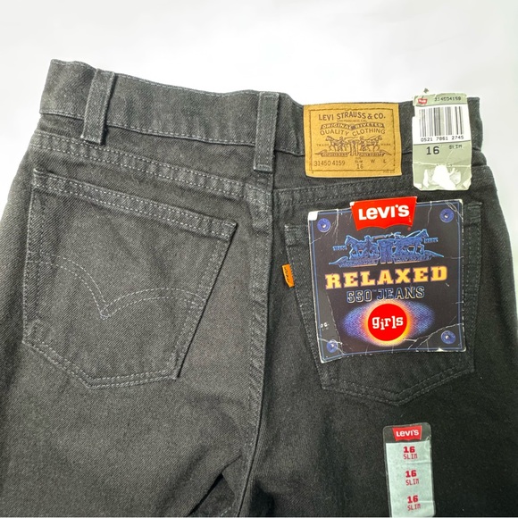 Levi's Black Relaxed 550 Jeans - Picture 1 of 7